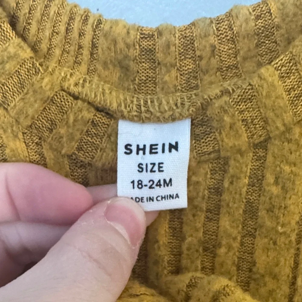 Cozy Mustard Knit Dress with Hat